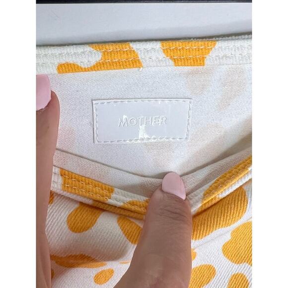 MOTHER Floral Leopard High Rise Ruffle Mini Skirt Second Chance Women's Size 27 - Picture 5 of 9